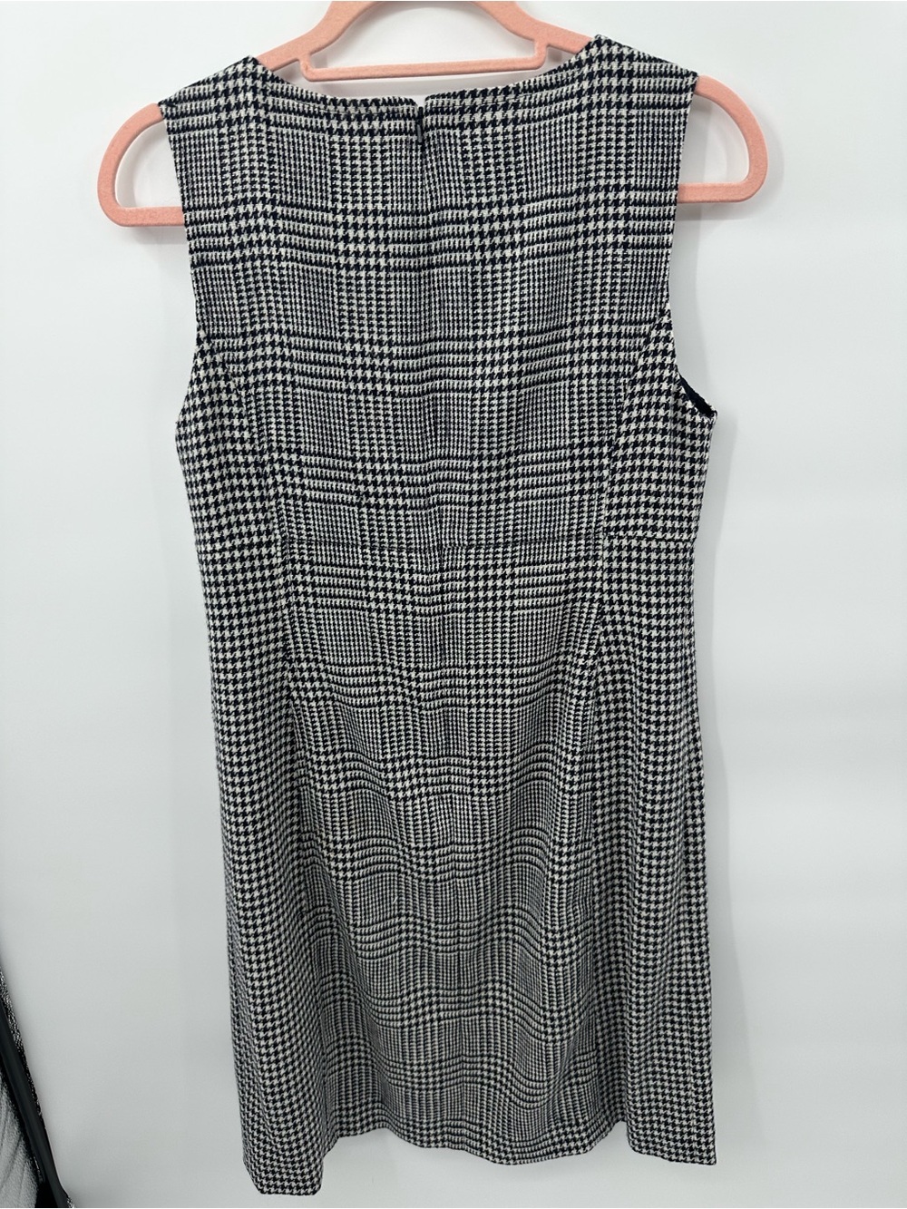 Boden British Tweed Wool Dress 6R Houndstooth Plaid Sheath Preppy Office 1455 - Picture 3 of 10